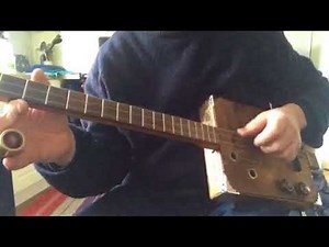 Cigarbox guitar blues slide lesson dgd Robert Johnson advanced beginner -intermediate