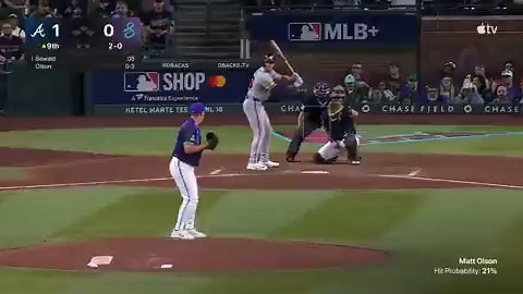 Matt Olson goes back-to-back with Ozzie Albies and after 8 scoreless innings, the Braves lead 2-0!Olson’s homered in two consecutive games 💣