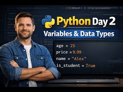 Python For Absolute Beginners | Day 2 | Variables and Data Types