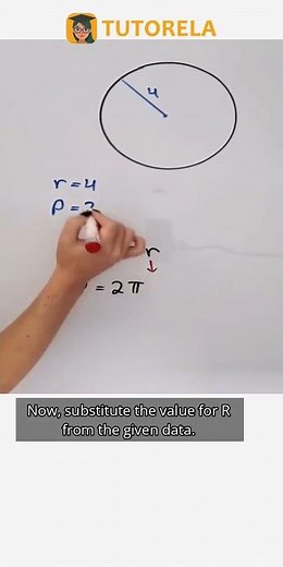 Circle Circumference Calculation: Radius 4 Explained #Math #Circle #Circumference
