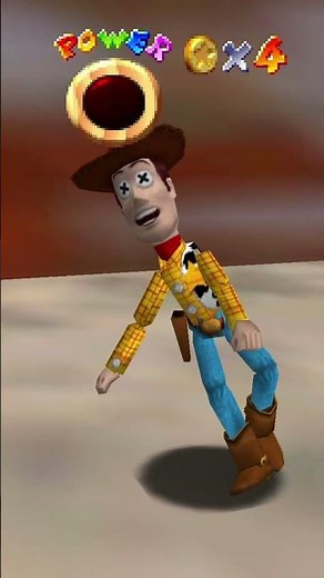 Woody on FIRE!🔥 - Super Mario 64 #shorts #toystory #mario #nintendo #supermario #toystory #woody