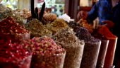 Spices on display at market in Dubai, United Arab Emirates