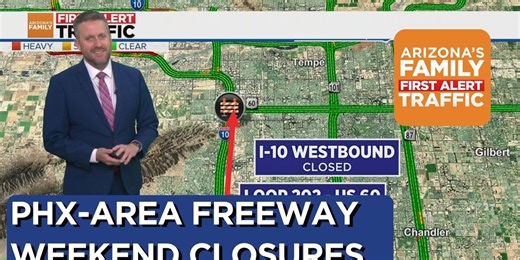 Sections of Phoenix area freeways to close this weekend including I-10 in Tempe
