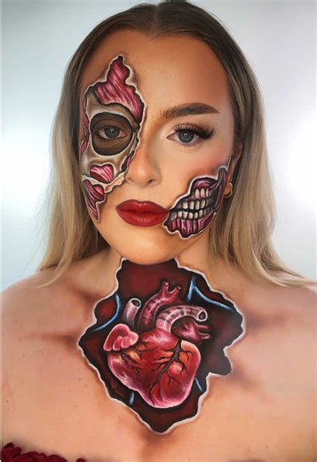 Alphabet challenge starts here! A - anatomy! ❤️ #makeup #makeupartist #creativemakeup #makeupchallenge #makeuptransition
