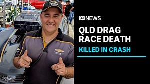A professional drag racer has died in a crash at a racing meet west of Brisbane. Sam Fenech's car left the track at Willowbank Raceway last night and flipped at high speed hitting a camera tower. | ABC News