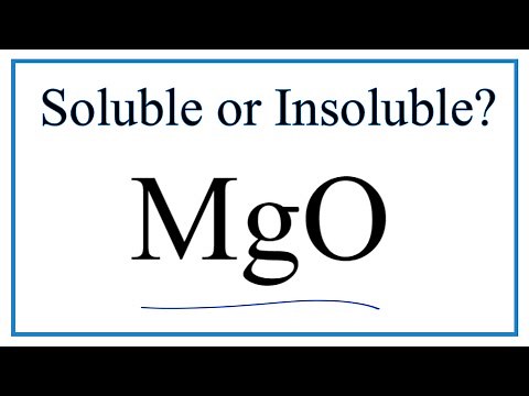 Is MgO Soluble or Insoluble in Water?