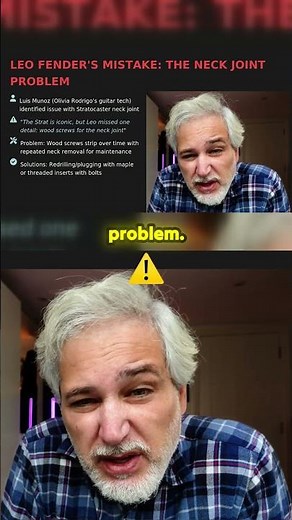 Leo Fender's Guitar Design Flaw!