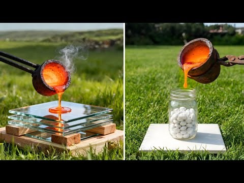 LAVA vs BULLETPROOF GLASS | Mentos, 7Up & Popcorn!
