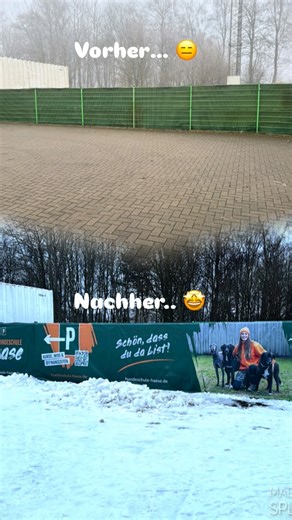 Hundeschule Haase on Instagram: "✨ Update = Upgrade ✨ Wir haben unserem Hundeplatz ein kleines, aber feines Upgrade verpasst 🐾 Der triste Geländezaun wurde von außen mit unserem Bildlogo behangen 🎨🖤 und über den QR-Code landet ihr direkt auf unserer Homepage. 🤗 Danke an Julian für den spontanen Einsatz 🙌 Vier Augen und vier Hände sind eben besser als zwei 😉 Und auch wenn die Finger zum Schluss kalt und taub waren: es war jede Minute wert … ❄️💪 Kommt vorbei und schaut es euch an – wir freu