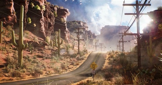 3D Desert Scene with a Custom Sand Shader in Unreal Engine 5