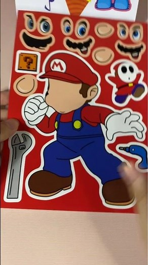 Super Mario Bros Movie DIY Silly Face Sticker With Mario #thesupermariobrosmovie #mariomovie #silly