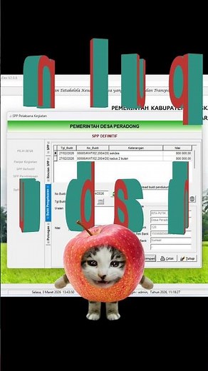 Siskeudes 2026 Input link download bukti pendukung