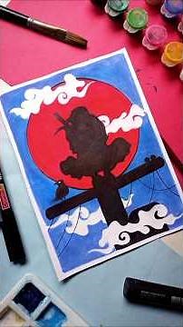 Drawing Itachi Uchiha for beginners 🤩//easy step by step ✏️ #itachi#naruto#easy#beginners