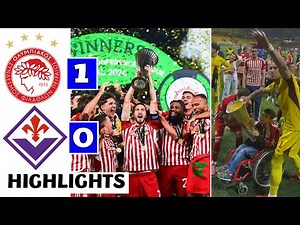 🔴⚪️Olympiacos vs Fiorentina (1-0) HIGHLIGHT: El Kaabi Extra Time Winning Goal & Full Celebrations
