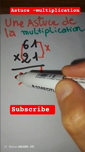 astuce géniale de la multiplication #61×21#vidéoshort