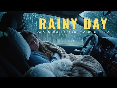 Sleeping in Car During Heavy Rain 🌙 Rain Sounds for Deep Sleep,Insomnia Relief & Cozy Night Ambience