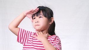 Cute Little Girl Holding Hand Forehead Stock Footage Video (100% Royalty-free) 1087991517 | Shutterstock