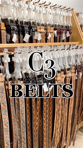 Check out our C3 belts! 🤠 #belts #westernstyle #southernliving #rodeo #roping #texas #countryliving #westernwear #countrystore | D&D Texas Outfitters