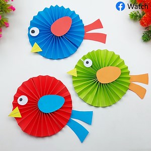63K views · 6.7K reactions | Watch how to make paper fish step by step. Easy paper fish making tutorial. Handmade paper toy making. #crafts #papertoy #paperfish #manualidades | Creative Art & Craft Ideas | Facebook