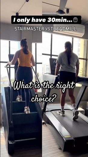 30min for fat burn🔥 Tredmill vs stairmaster. Read description for details! #workoutvideos