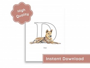 Dingo 'D' Poster - Digital Download - Etsy Australia