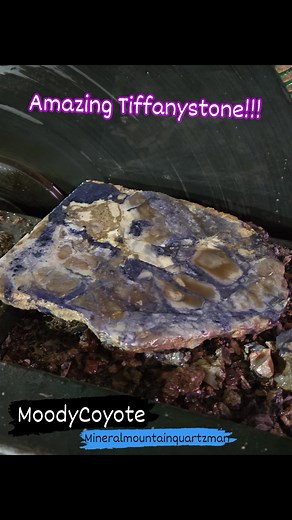 Tiffanystone slab from Jigmé Kalsang and my mining claim. #moodycoyote #mineralmountainquartzman #fypシ゚viralシfypシ゚ #fypシ゚viralシfypシ゚viralシalシ #utahstone #fluorescentminerals #fluorescent #fyp #utah #rarestone | David Horman