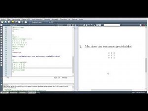 LaTeX usando texmaker Tutorial 7 - Matrices - español