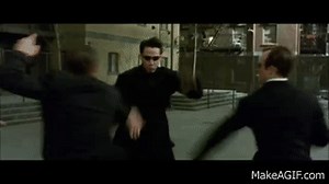 Matrix Reloaded (Music scene) - Burly Brawl - Neo vs Smiths on Make a GIF