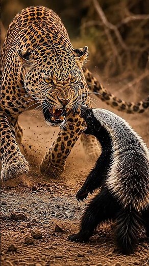 Leopard Made a Big Mistake 🐆🔥 | Honey Badger Fight Back Fearlessly!