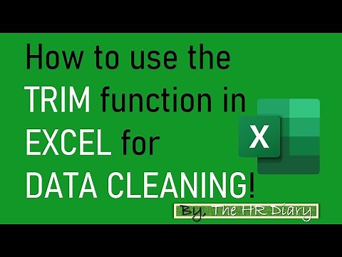 How to use the TRIM function in EXCEL for DATA CLEANING!