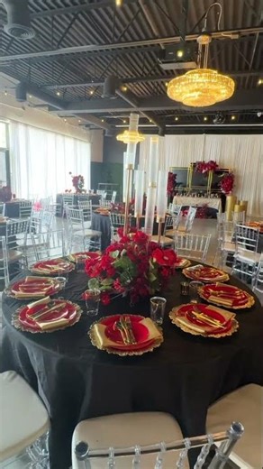 Dramatic Black, Red & Gold Wedding ✨ Bold & Luxurious Décor Inspiration