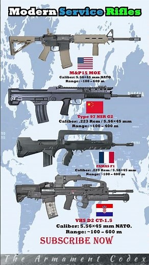 .🔥 Modern Service Rifles & Carbines: M&P15 MOE → Type 97 NSR G2 → FAMAS F1 → VHS D2 CT-1.5 ⚡ #shorts