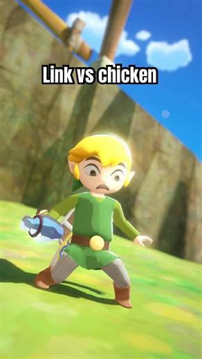 Who wins? Link vs Chicken #zelda #100k #fnaf