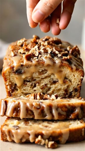 Pecan Praline Buttermilk Loaf Cake | Tender, Toasty & Drizzled with Southern Sweetness This cake reminds me of the little bakery my mom used to stop at after church—everything smelled of butter, vanilla, and toasted pecans. One slice of this, still warm, feels like a hug from home. Ingredients: **For the loaf:** ½ cup butter, softened 1 cup sugar 2 large eggs 1 tsp vanilla extract 2 cups all-purpose flour 1 tsp baking powder ½ tsp baking soda ¼ tsp salt 1 cup buttermilk 1 cup chopped pecans **Fo