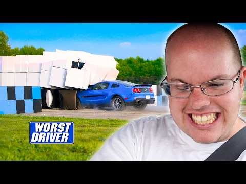 Blind Driver Can't Stop Crashing His Car!