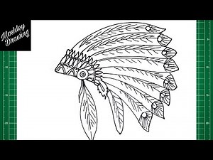 How to Draw Indian Headdress Step by Step