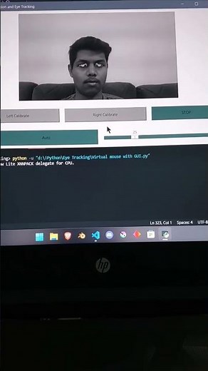 virtual mouse with eye tracking #computerscience #opencvpython #python