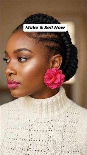 How to Make Trending Fabric Flower Earrings to Sell | Fast and Easy - Craft 25/90 #earrings