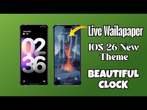 New Ios 26 Theme _ LIVE Wailapaper and Beautiful Clock Style CHINESE THEME