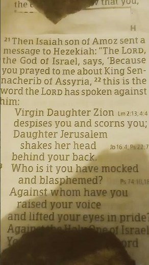 Isaiah 37:21-23. a message for Sennacherib