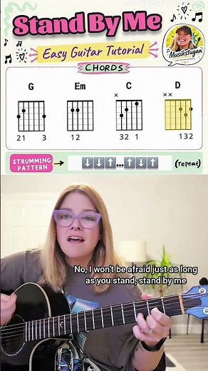 Learn Stand By Me on Guitar! #StandByMe #GuitarTutorial #BeginnerGuitar #EasyGuitarSongs #beneking