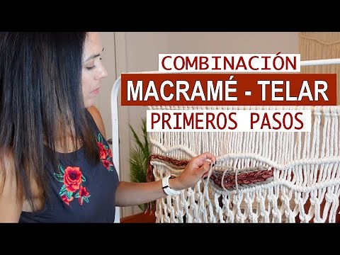TAPIZ DE PARED DE MACRAME COMBINANDO TÉCNICA DE TELAR | NUDO SOUMAK Y OTROS | PARA PRINCIPIANTES