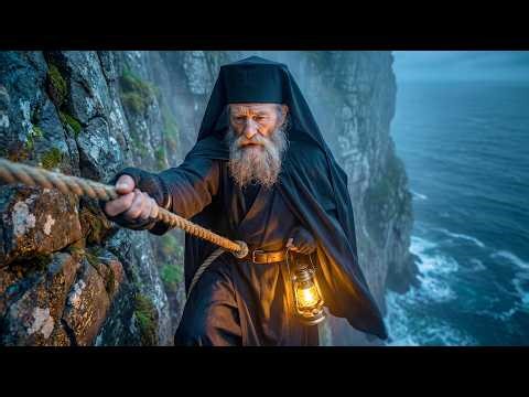 Mount Athos Rope Descent — Monks Pray on a Hidden Cliff to Calm Fear & Heal