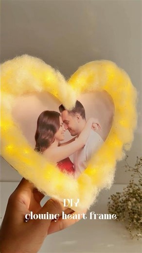 Diy Glowing heart frame #trending #lighting #photoframe #handmade #giftidea #shorts