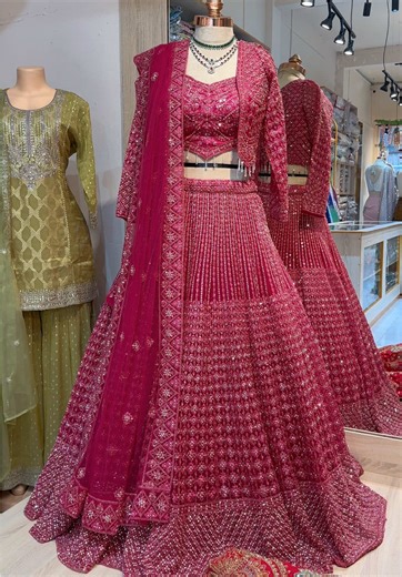 Bridal Elegance: Premium Fuchsia Lehenga Collection