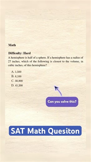 Solve this SAT question in 30 seconds #maths #sat #test