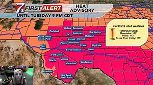 5.2K views · 35 reactions | First Alert Weather Update: Excessive heat warning is in effect for most of West TX and parts of SE NM until Tuesday at 9 pm CDT. Stay hydrated and stay safe! | First Alert 7 | Facebook