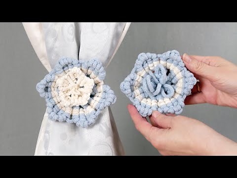 Macrame Flower Curtain TieBacks Tutorial