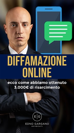 Edno Gargano on Instagram: "Quando la tua identità è esplicitamente colpita sui social o sui media, l’effetto distruttivo è esponenziale. Il danno alla reputazione, all’immagine e alla credibilità professionale è immediato e vasto. Se la diffamazione colpisce la tua sfera professionale (es. un avvocato, un medico, un imprenditore), il giudice, nel quantificare il risarcimento in sede civile, può tenere conto della perdita di opportunità o del danno patrimoniale emergente causato dalla perdita di
