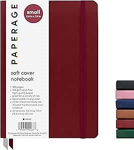 Amazon.com : Soft Sided Journal Notebook 3 Pack - 5.6“x8.3” - Made of sustainable and excellent quality paper, simple, natural, portable and flexible design, suitable for office, school (light purple&orange&red） : Office Products